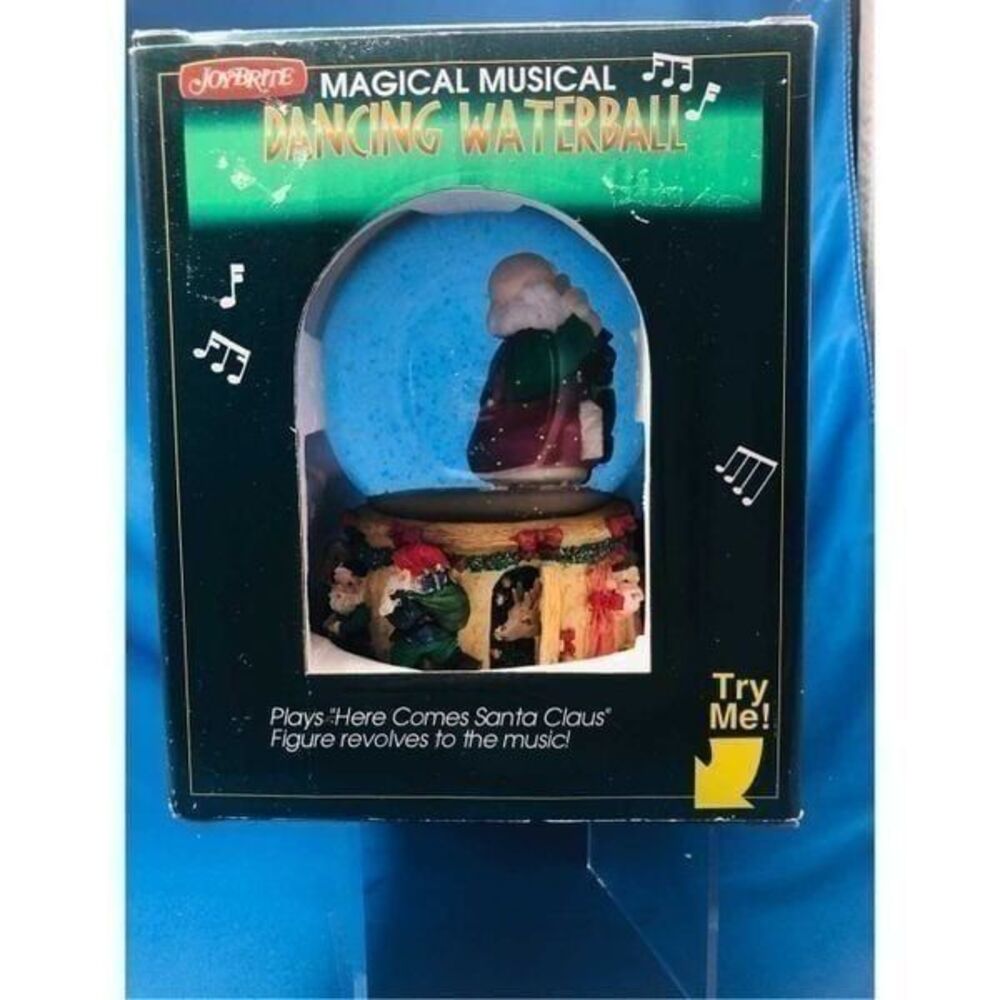 Joy bride Magical Musical Dancing Waterball Santa vintage 6”x4.5”